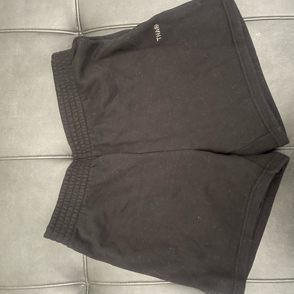 Aritzia TNA Black perfect fleece sweat Shorts